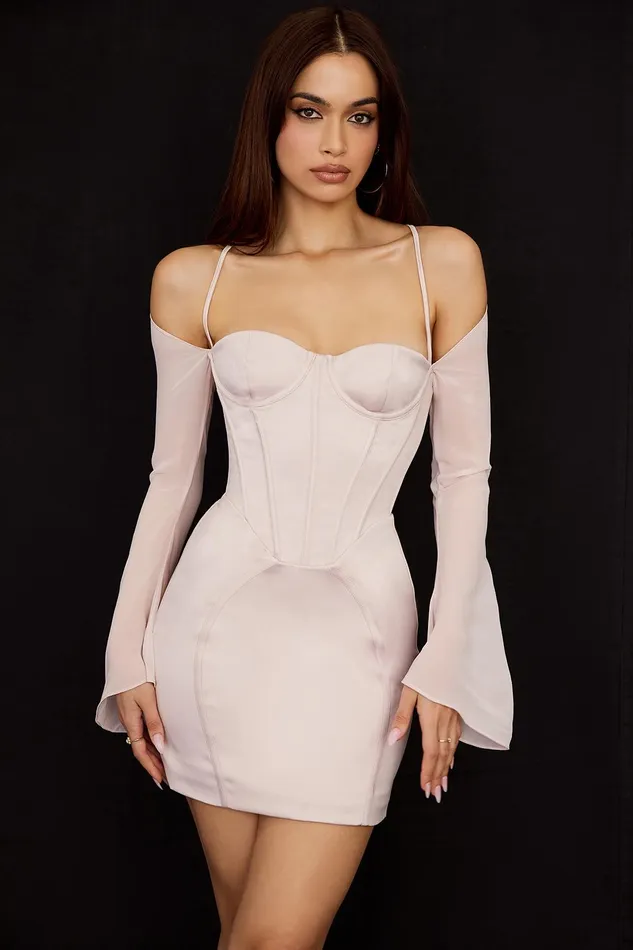 House Of CB IsraCrystal Satin Corset Mini Dress 8211 SALE Crystal Women Corset Dresses