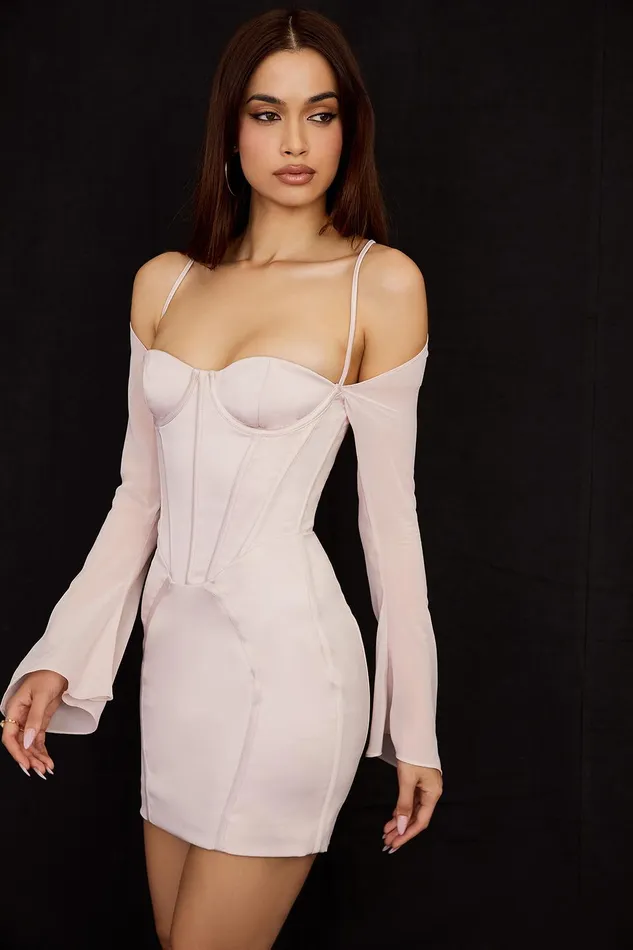 House Of CB IsraCrystal Satin Corset Mini Dress 8211 SALE Crystal Women Corset Dresses