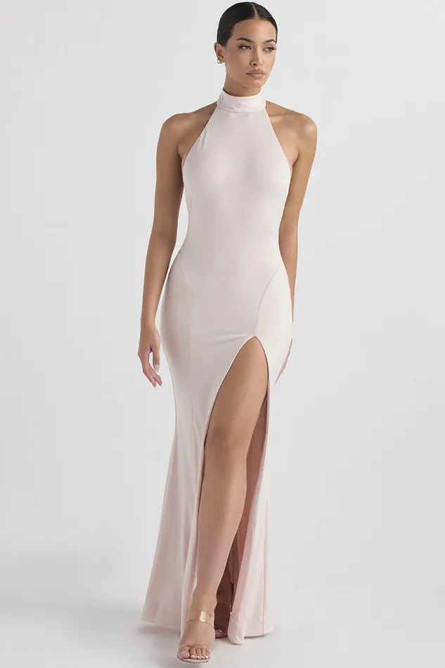 House Of CB JulietteBlush Halter Gown 8211 SALE Blush Women Maxi Dresses