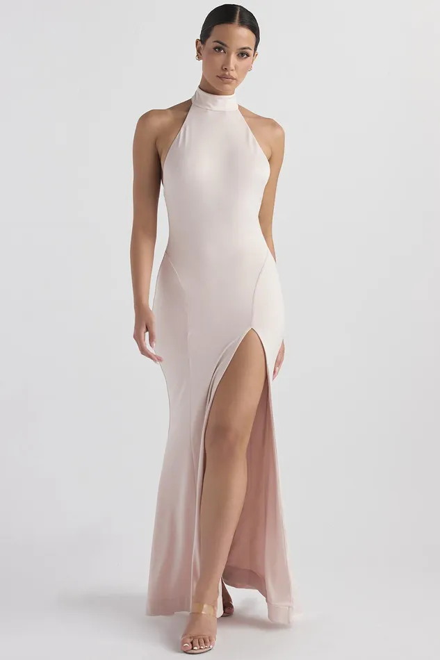 House Of CB JulietteBlush Halter Gown 8211 SALE Blush Women Maxi Dresses
