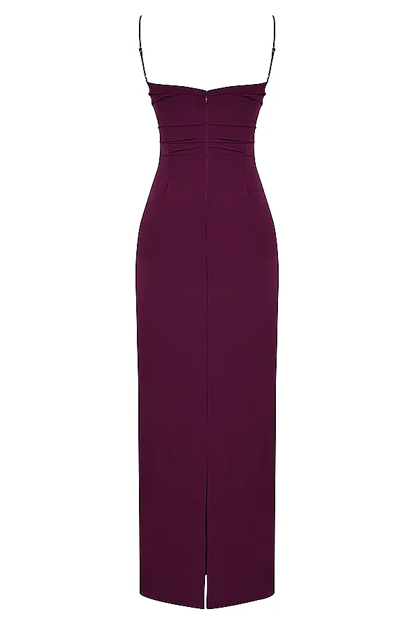 House Of CB LaniMerlot Corset Maxi Dress Merlot Women Bodycon Dresses