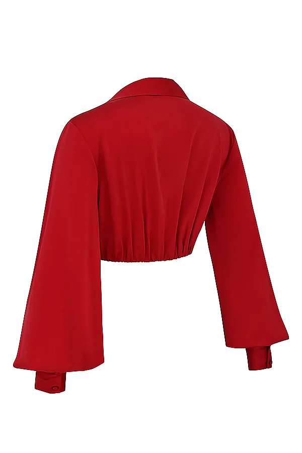 House Of CB LaraineCherry Silk Blouson Top 8211 SALE Cherry Women Tops