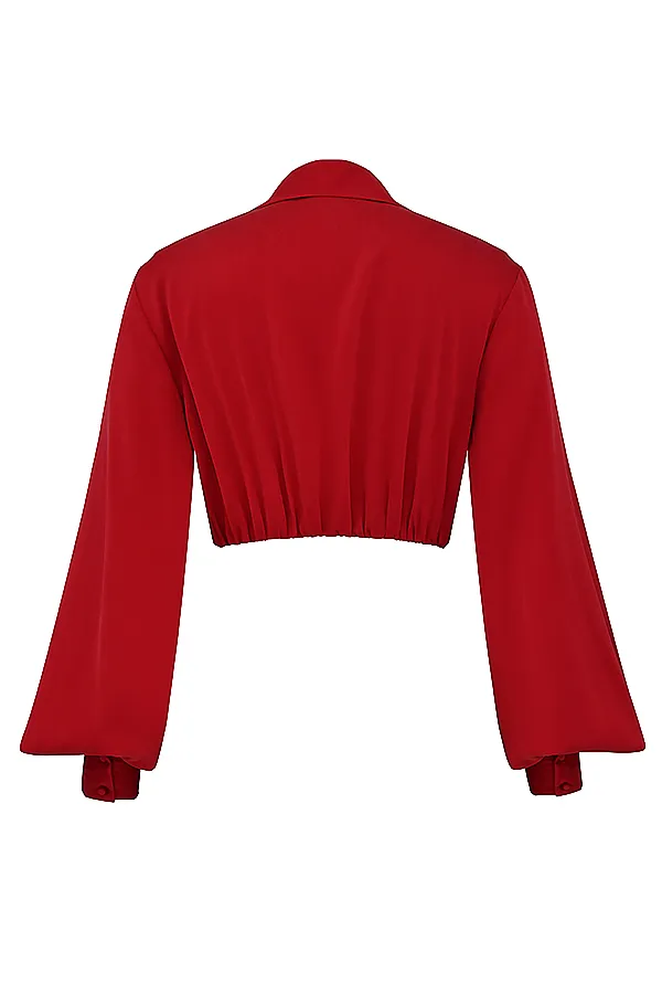 House Of CB LaraineCherry Silk Blouson Top 8211 SALE Cherry Women Tops