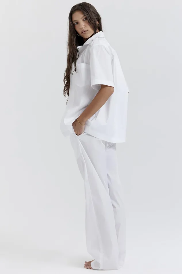 House Of CB MaikoWhite Oversized Shirt White Women Tops