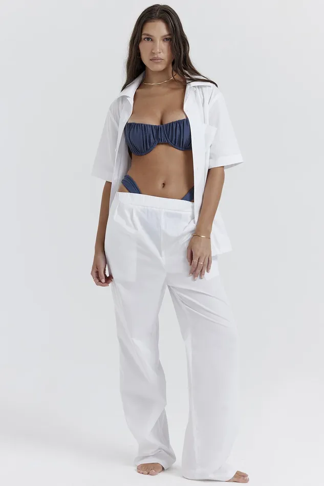 House Of CB MaikoWhite Oversized Shirt White Women Tops