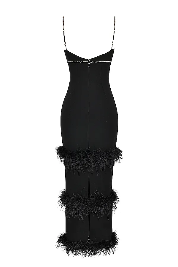House Of CB MaricelBlack Crystallised Maxi Dress Black Women Maxi Dresses