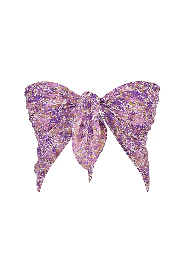 House Of CB ParosViolet Floral Multi Use Scarf Violet Women