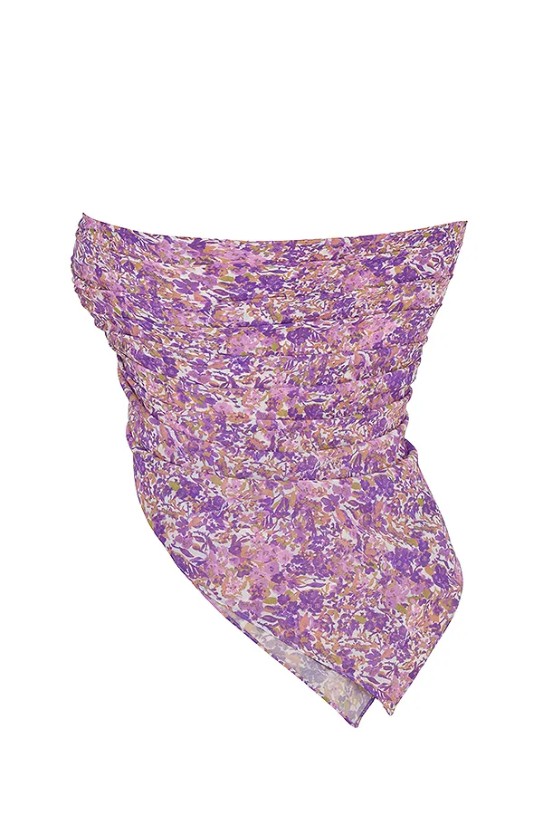 House Of CB ParosViolet Floral Multi Use Scarf Violet Women