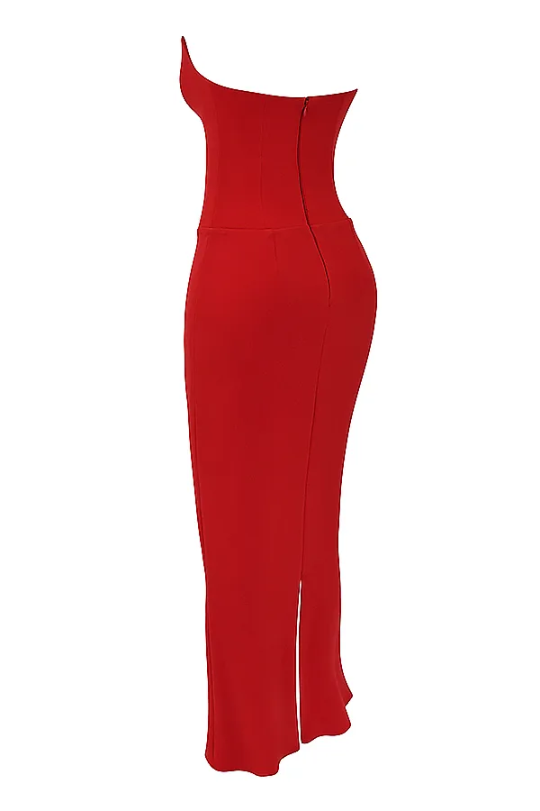 House Of CB TamaraCherry Strapless Corset Dress Cherry Women Bodycon Dresses