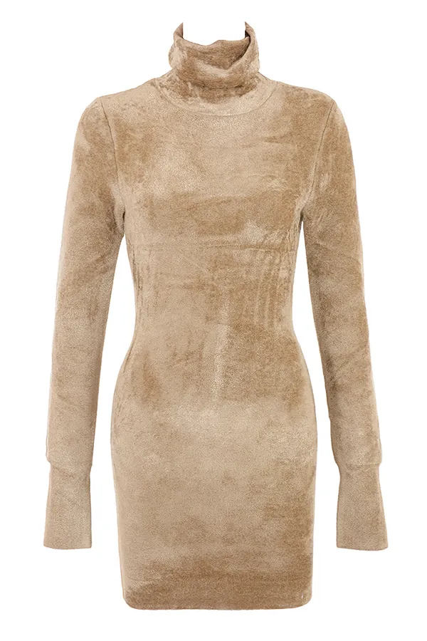 House Of CB TayaFawn Chenille Mini Dress 8211 SALE Fawn Women Bodycon Dresses