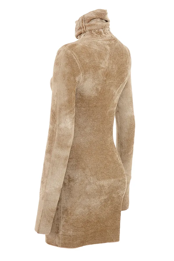 House Of CB TayaFawn Chenille Mini Dress 8211 SALE Fawn Women Bodycon Dresses