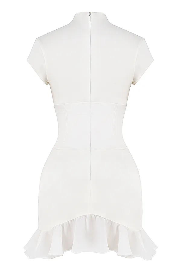 House Of CB TiannaIvory Ruffle Corset Dress 8211 SALE Ivory Women Bodycon Dresses