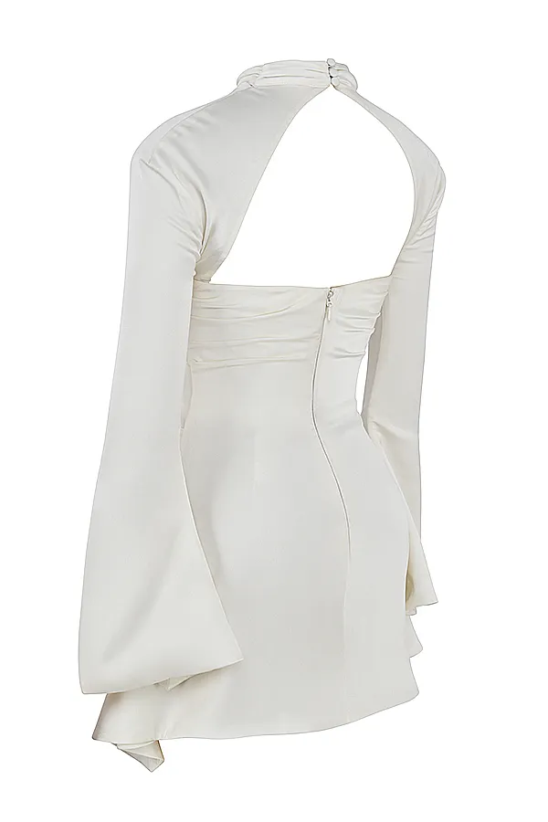 House Of CB ToiraIvory Draped Corset Dress Ivory Women Corset Dresses