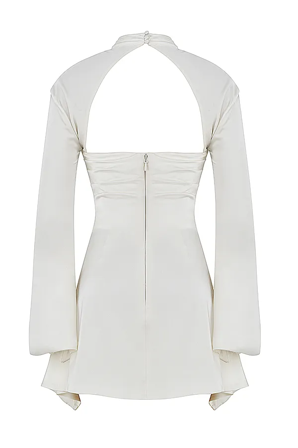 House Of CB ToiraIvory Draped Corset Dress Ivory Women Corset Dresses