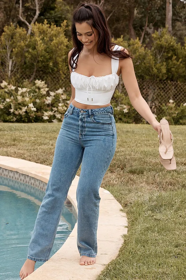 House Of CB YaraVintage Fit High Waist Jeans Vintage Women Trousers