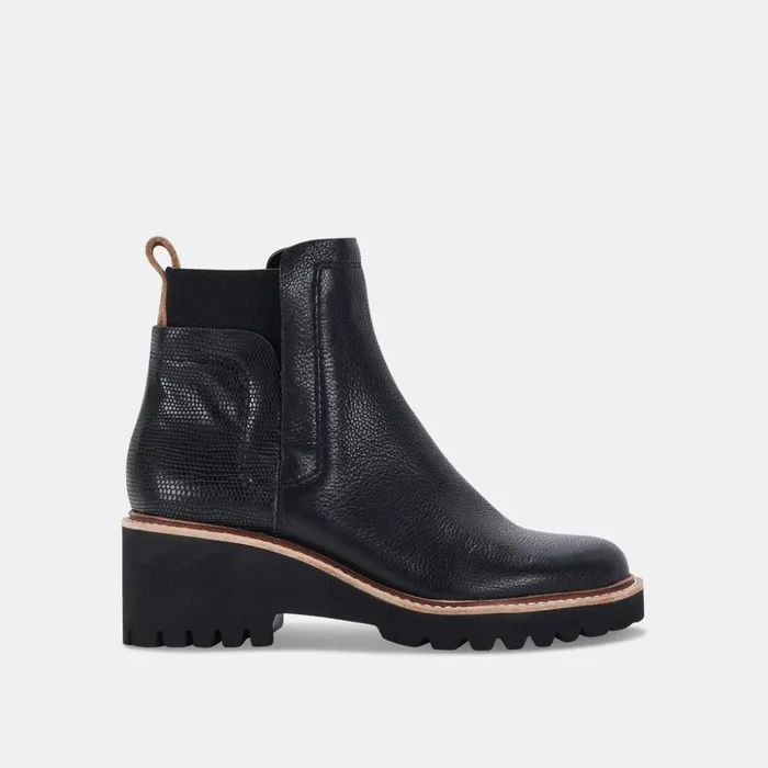 Huey H2O Boots Black Leather Women Dolce Vita Boots and Booties