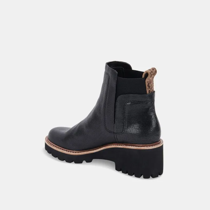 Huey H2O Boots Black Leather Women Dolce Vita Boots and Booties