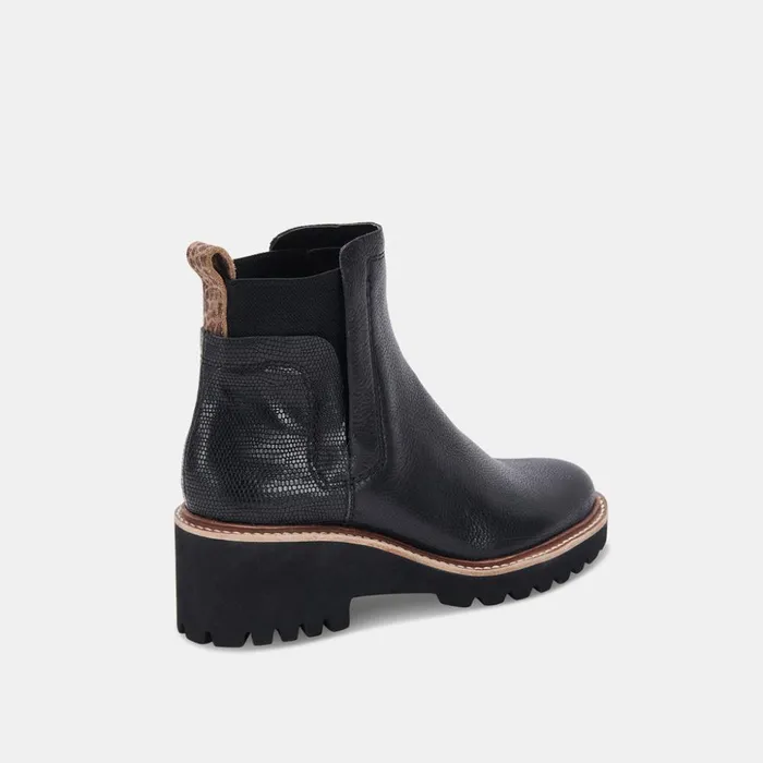 Huey H2O Boots Black Leather Women Dolce Vita Boots and Booties