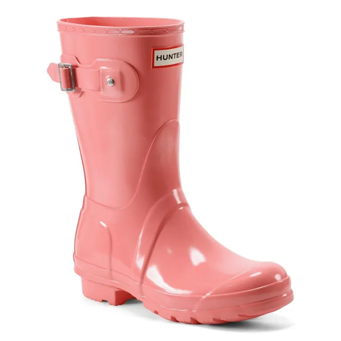 Hunter Boots Original Short Gloss Rain Boots Medium Pink Women Rain Boots Hunter Boots Original Short Gloss Rain Boots Medium Pink Women Rain Boots