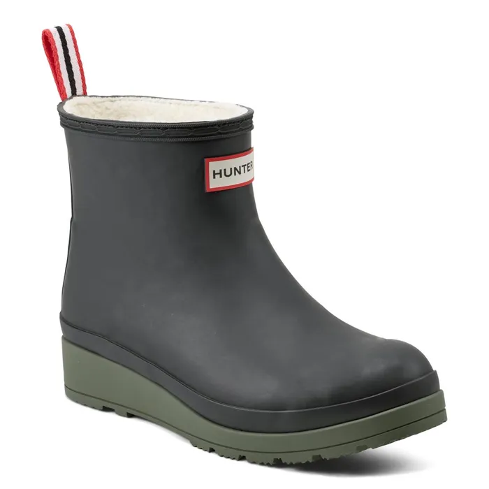 Hunter Boots PLAY Insulated Vegan Shearling Short Rain Boots Black Women Insulated and Snow Boots Hunter Boots PLAY Insulated Vegan Shearling Short Rain Boots Black Women Insulated and Snow Boots