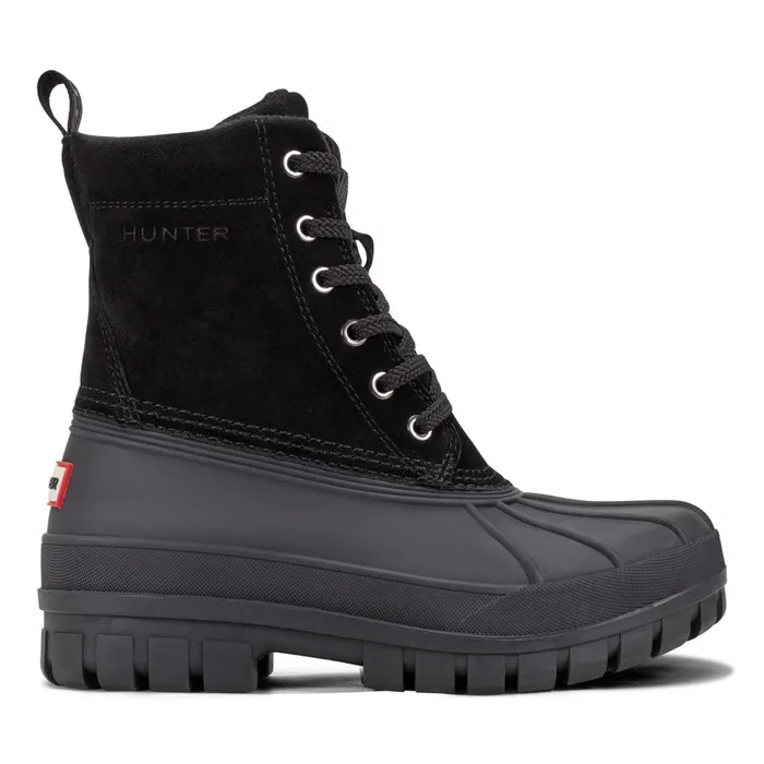 Hunter Boots Sussex Insulated Waterproof Duck Boots Black Women Insulated and Snow Boots