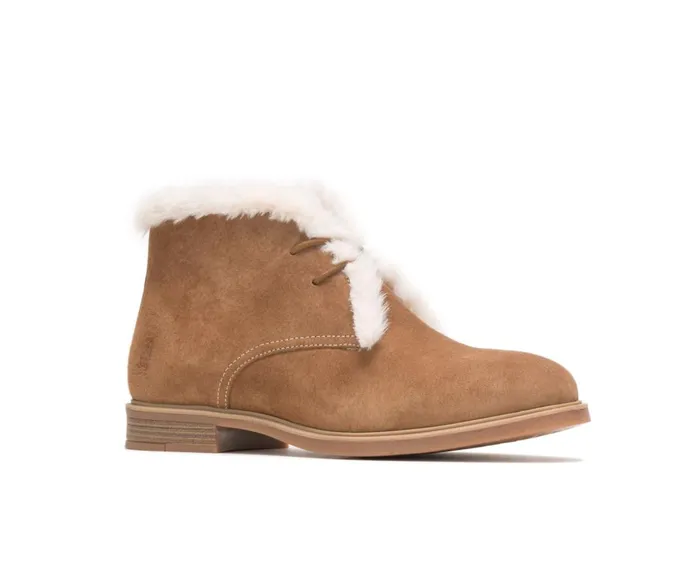 Hush Puppies Boots Women Bailey Fur Chukka Chestnut Suede