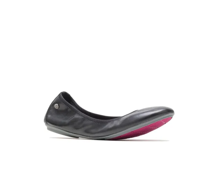 Hush Puppies Flats and SlipOns Women Chaste Ballet Black Leather Hush Puppies Flats and SlipOns Women Chaste Ballet Black Leather