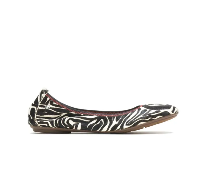 Hush Puppies Flats and SlipOns Women Chaste Ballet Zebra Calf Hair