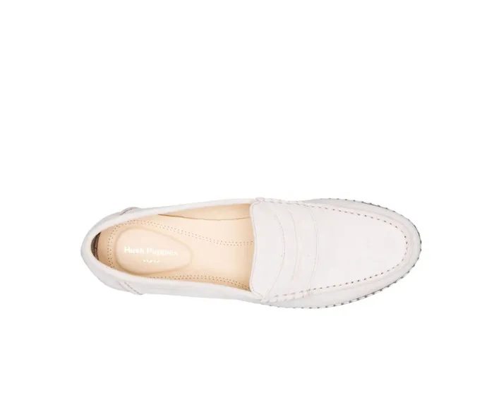 Hush Puppies Flats and SlipOns Women Wren Loafer Pale Pink Suede