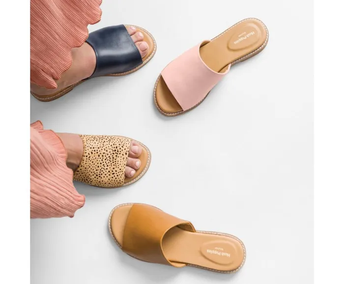Hush Puppies Sandals Women Lexi Slide Navy Leather