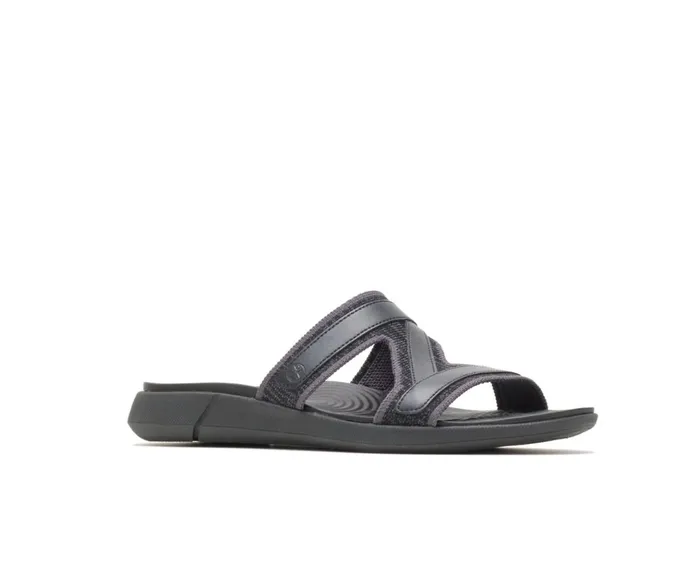 Hush Puppies Sandals Women Willa Knit Slide Black Knit