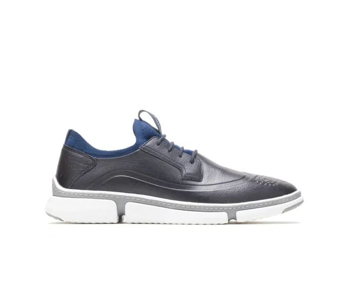 Hush Puppies Sneakers Men Bennet Wingtip Oxford Navy Leather