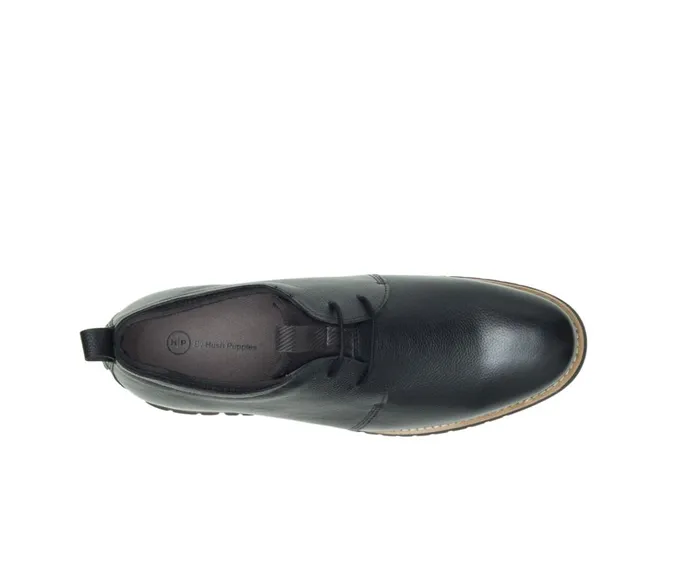 Hush Puppies Sneakers Men Colby Oxford Black Leather Hush Puppies Sneakers Men Colby Oxford Black Leather