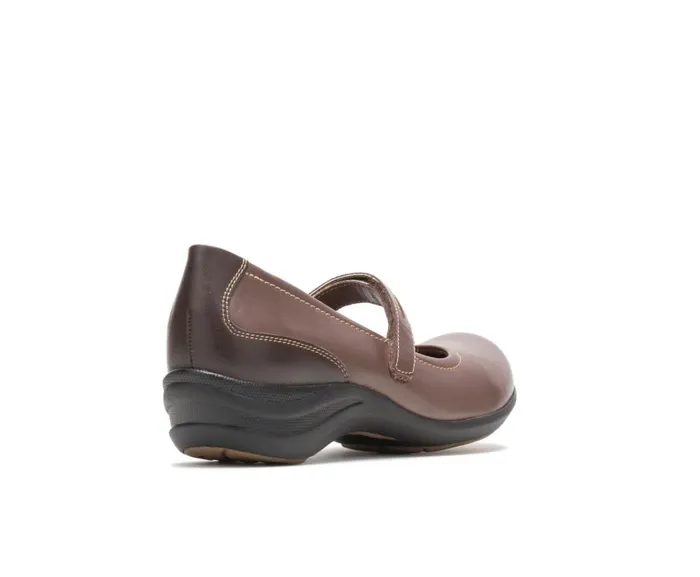 Hush Puppies Walking Shoes Women Epic Mary Jane Dark Brown Leather