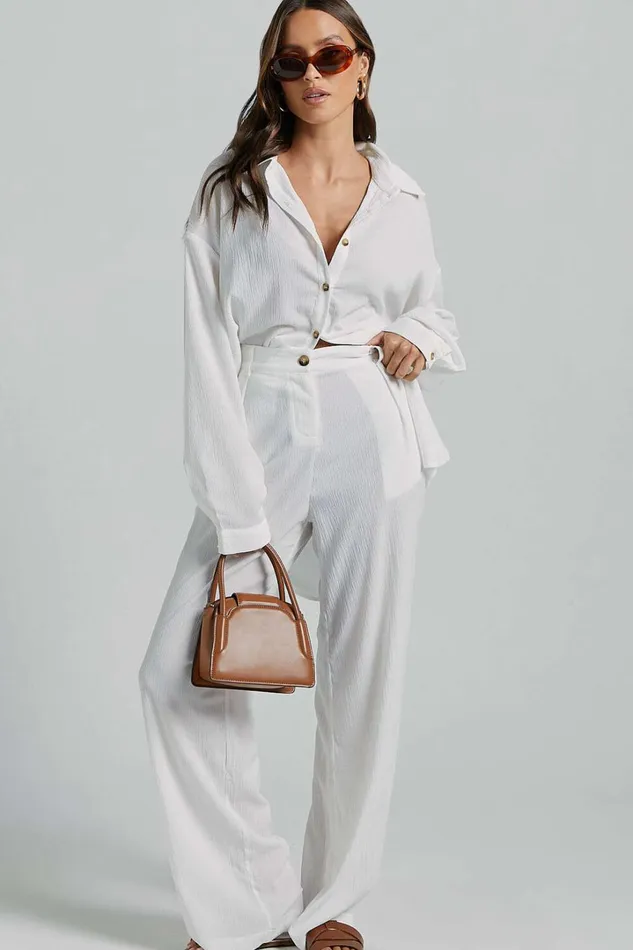 Isabeau Shirt 8211 Relaxed Oversized Shirt In White Women Showpo Tops