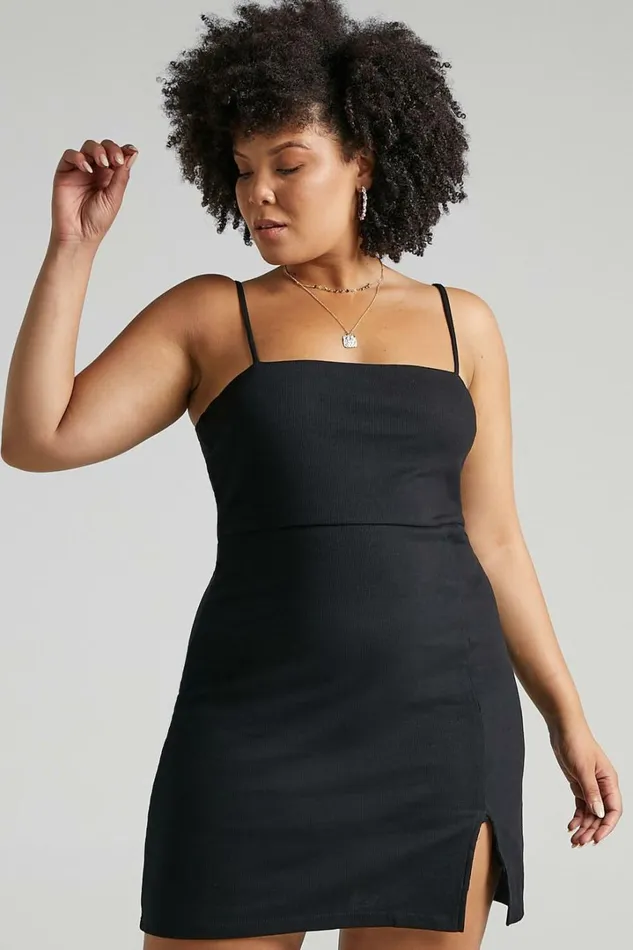 Island Babe Mini Dress 8211 Strappy Bodycon Dress In Black Women Showpo Basics