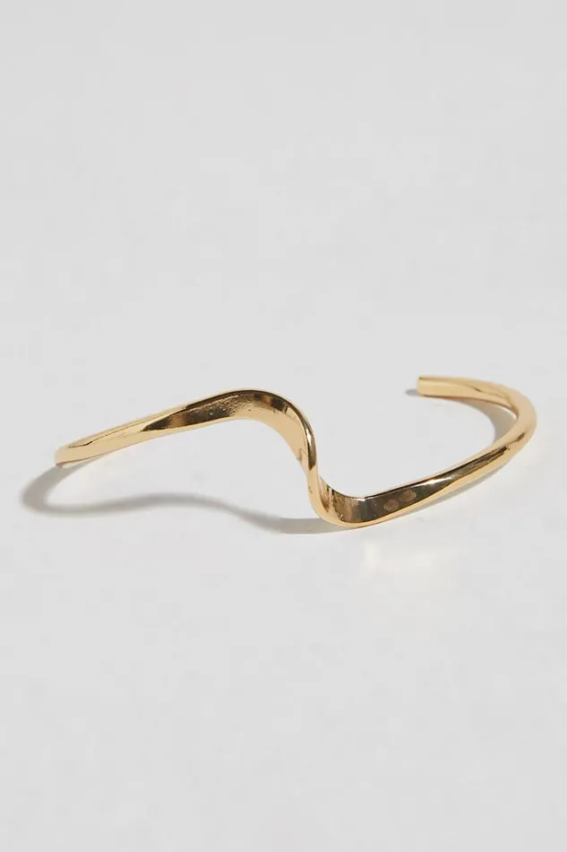 Ivy Irregular Shaped Bracelet Cuff In Gold Women Showpo Bracelets