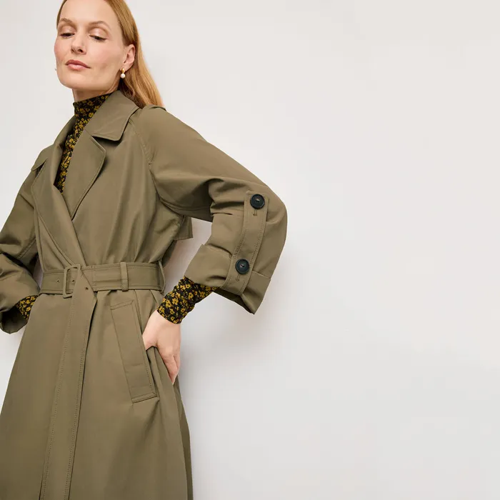 Jackets The Curtis Statement Trench Bancha Green 8211 M M LaFleur Women