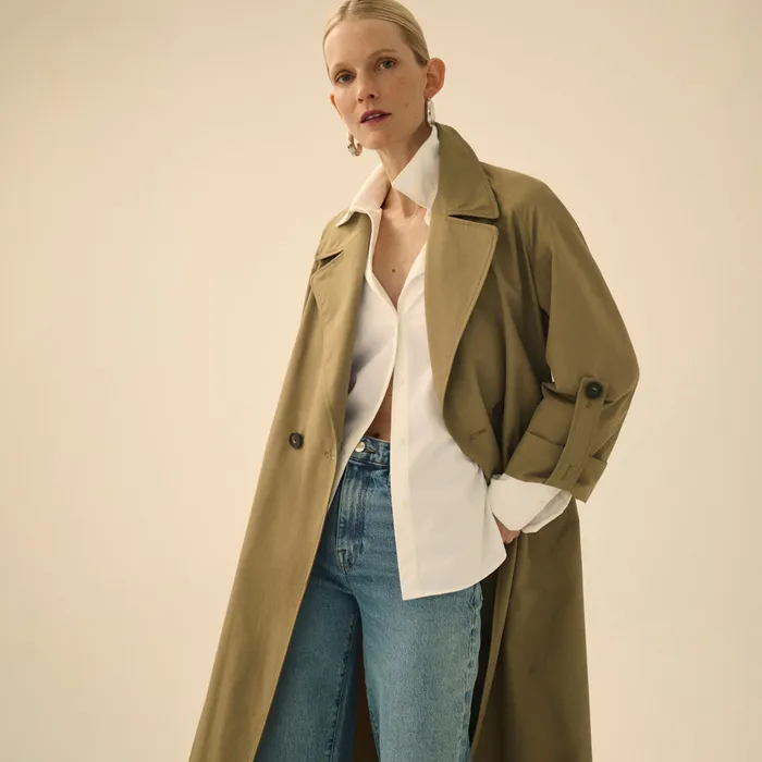 Jackets The Curtis Statement Trench Bancha Green 8211 M M LaFleur Women