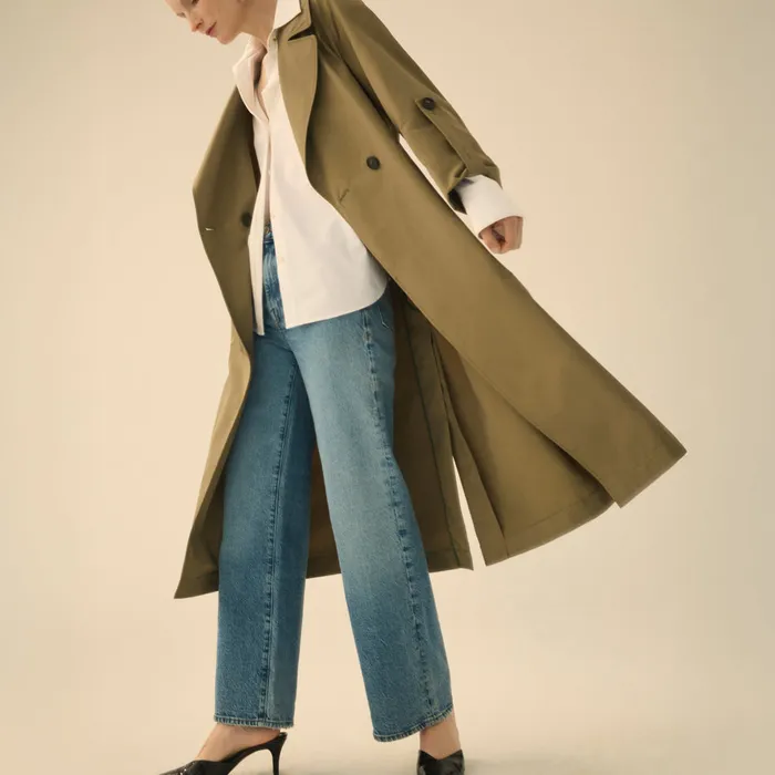 Jackets The Curtis Statement Trench Bancha Green 8211 M M LaFleur Women