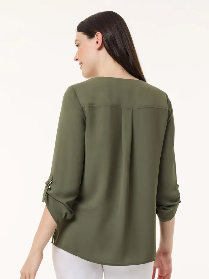 Jasper Crepe Collarless Tunic Women Jones New York Sale Jasper Crepe Collarless Tunic Women Jones New York Sale