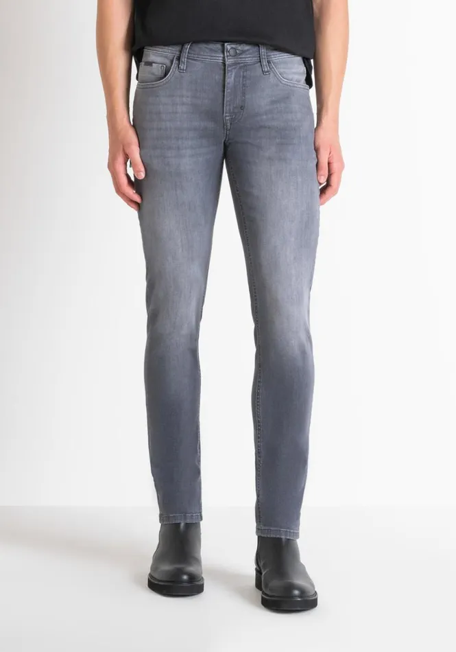 Jeans Men Antony Morato Tapered Fit 034Ozzy034 Jeans In Grey Elastic Denim Steel Grey