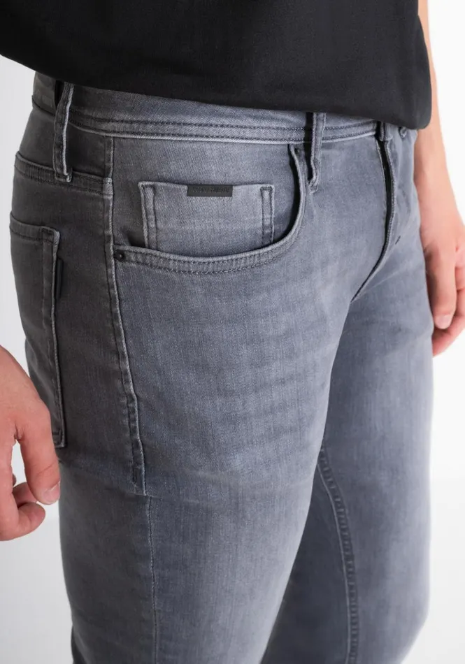Jeans Men Antony Morato Tapered Fit 034Ozzy034 Jeans In Grey Elastic Denim Steel Grey