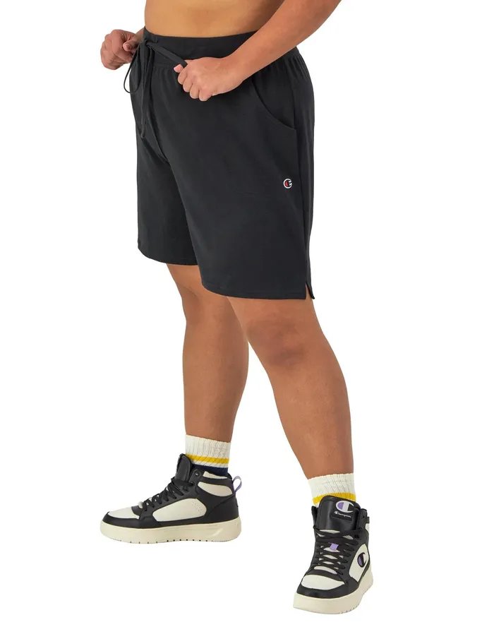 Jersey Shorts C Logo 75034 Plus Size Black Women Champion Shorts