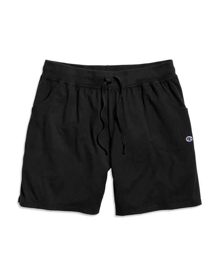 Jersey Shorts C Logo 75034 Plus Size Black Women Champion Shorts