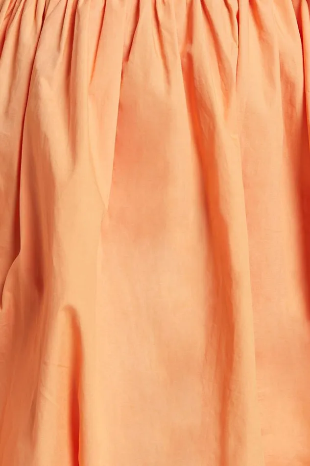 Jovette Mini Dress 8211 One Shoulder Tie Waist Bubble Hem Dress In Apricot Women Showpo Conscious