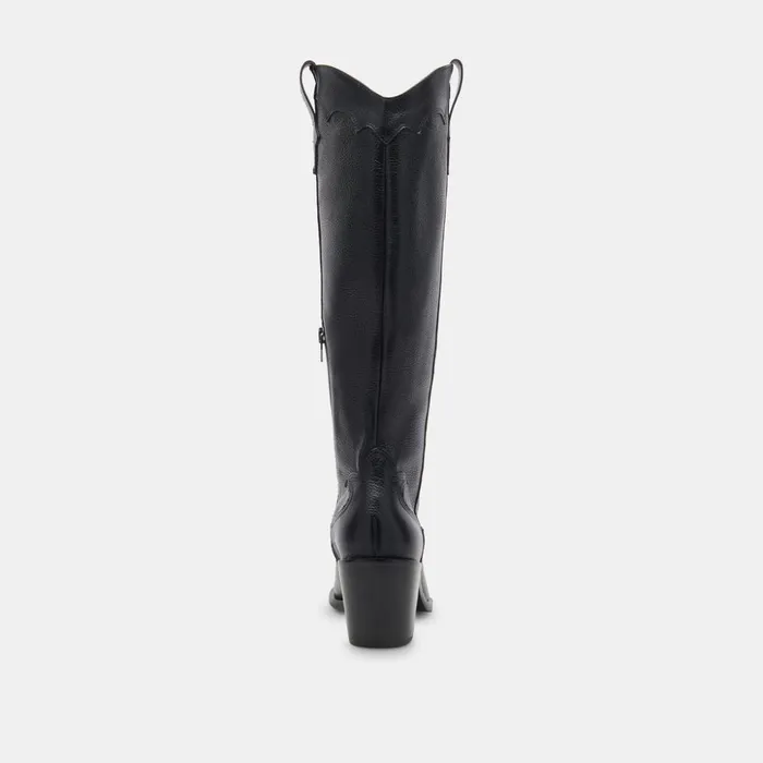 Kamryn Boots Black Leather Women Dolce Vita Boots and Booties