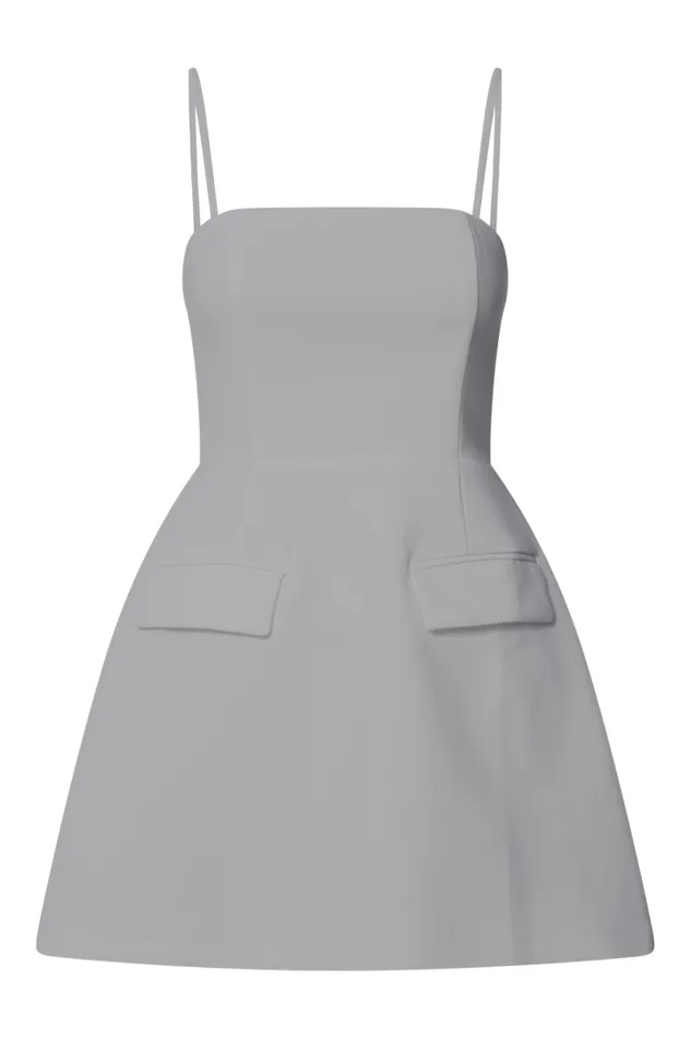 Katia Mini Dress 8211 Strappy Corset A Line Dress In Dove Grey Women Showpo Curve Clothes