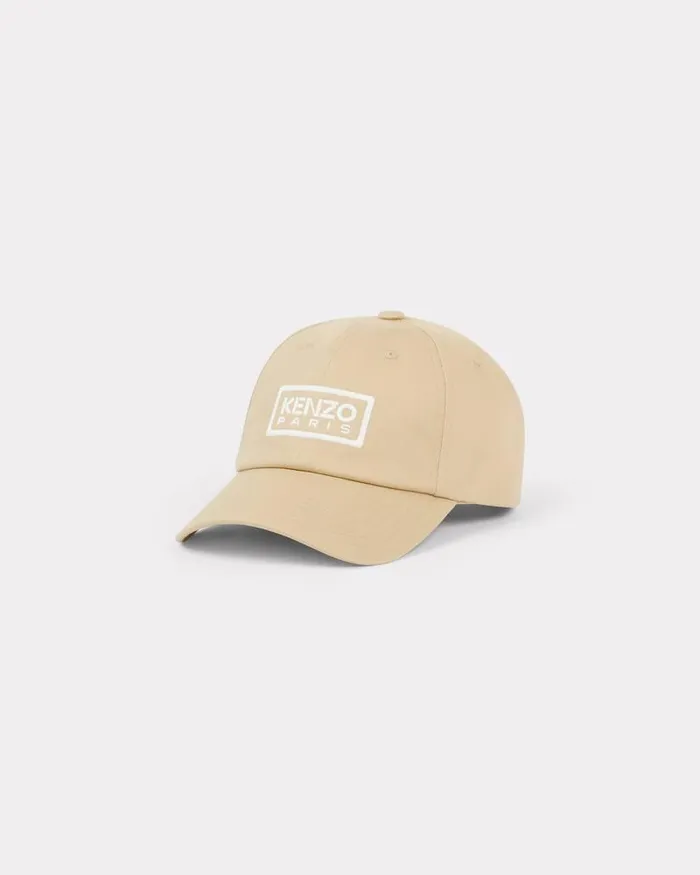 Kenzo Caps And Hats MenWomen Tag039 Cotton Cap Beige