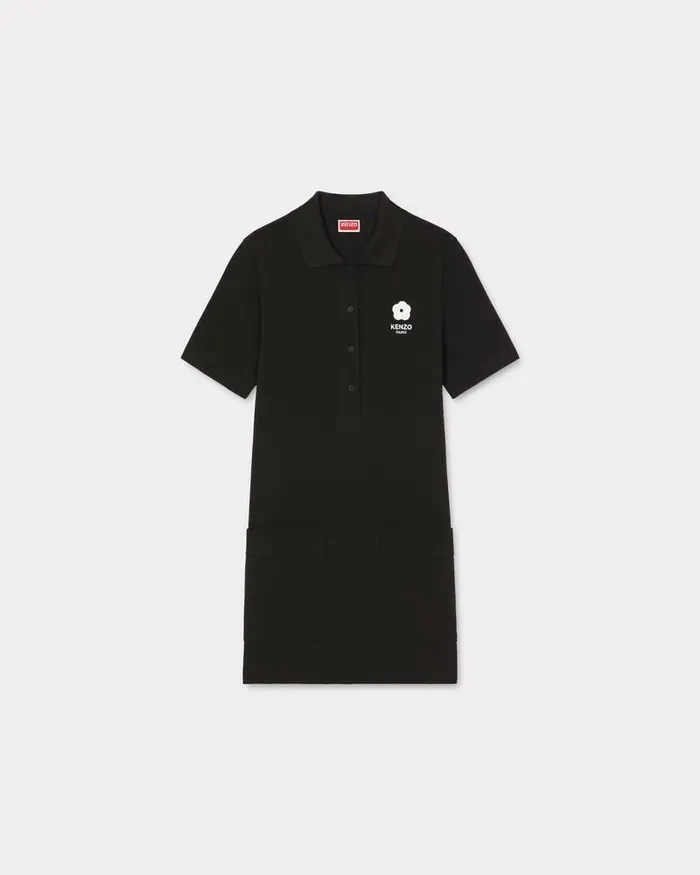 Kenzo Dresses And Skirts Women 039Boke Flower 20039 Embroidered Mini Polo Dress Black